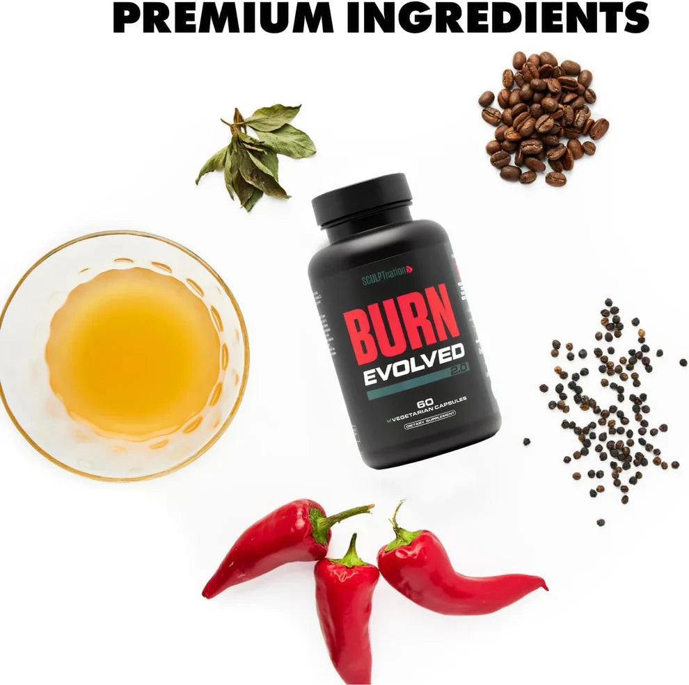 Sculpt Nation Burn – Thermogenic Fat Burner for Men & Women (60 Veggie Pills)
