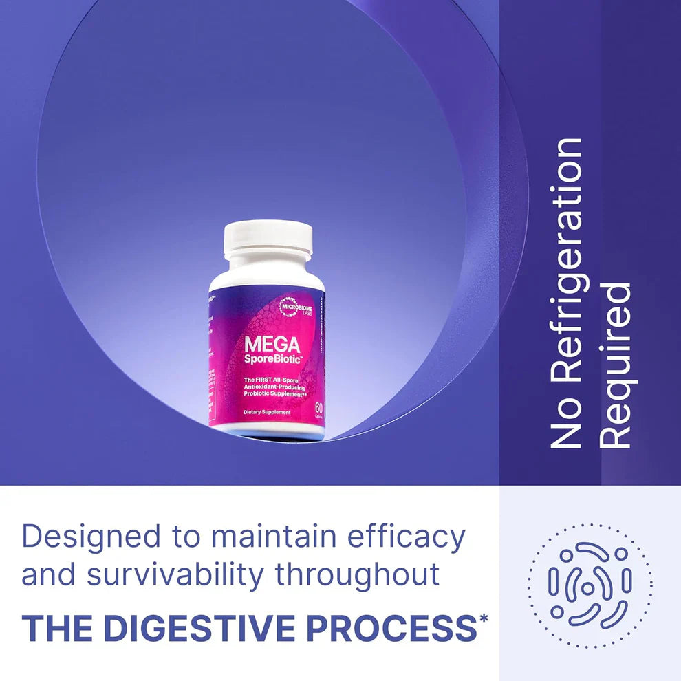MegaSporeBiotic Probiotics – Spore-Based Digestive Support for Women & Men (60 Capsules)