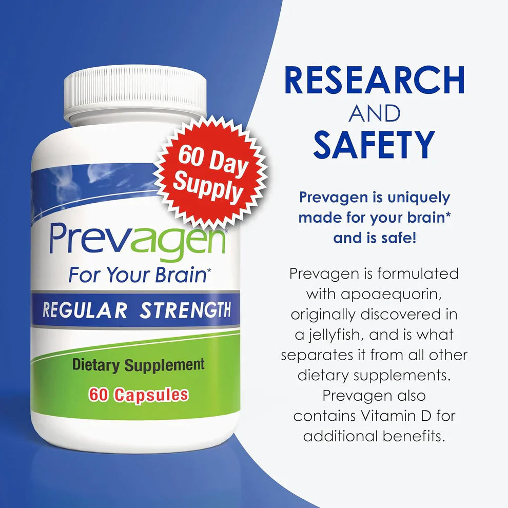 Prevagen Regular Strength – Brain Support Capsules, 60 Count (2-Month Supply)