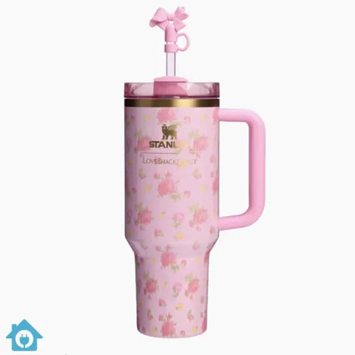 Stanley 40oz Flamingo Pink Tumbler Stainless Steel H2.0 FlowState Quencher