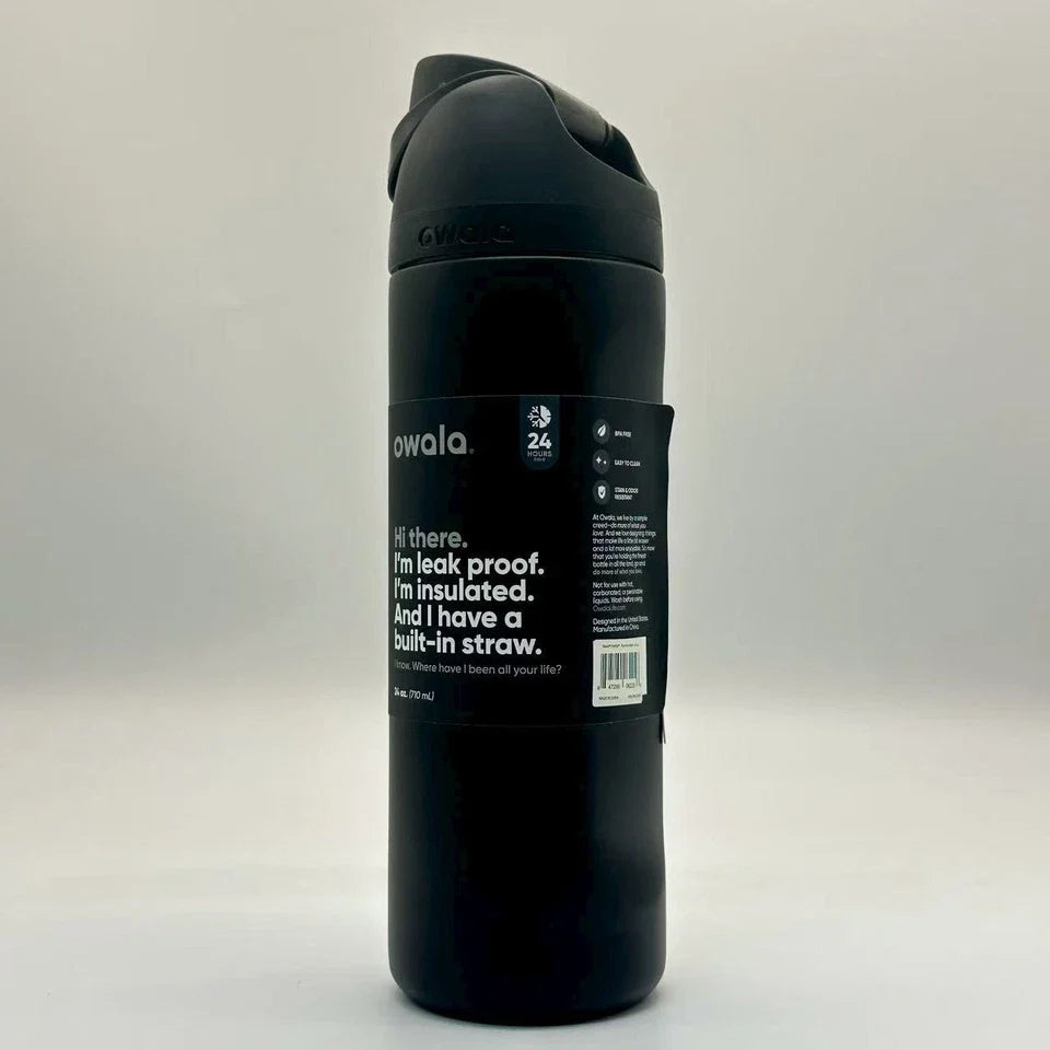 Owala FreeSip 24oz Stainless Steel Water Bottle Very Very Dark Top Quality